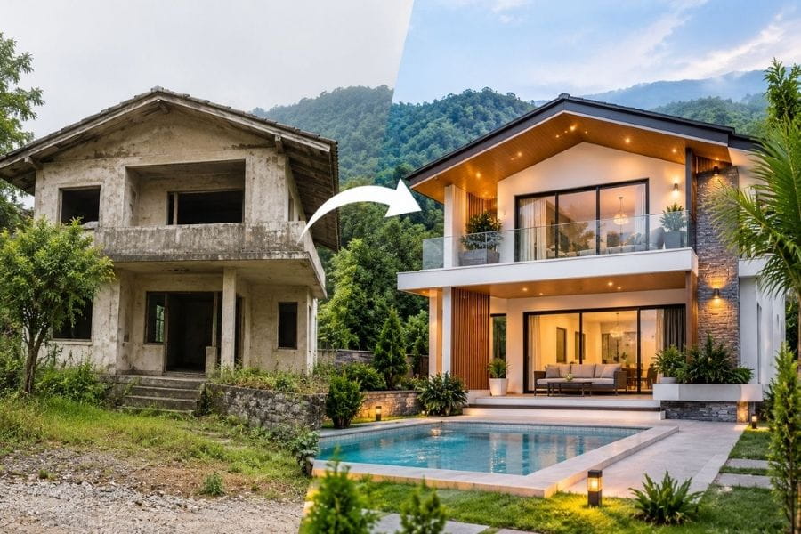 بازسازی ویلا در شمال